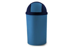 ColourMatch 30 Litre Push Top Bin - Silver